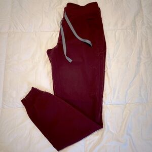 FIGS Zamora Joggers Burgundy XS